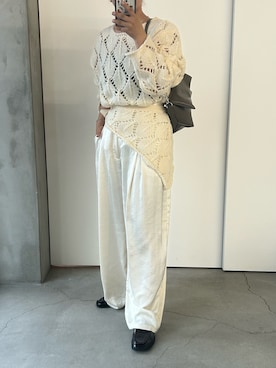 「アイテム（スラックス）」を使った、Renaさん（レディース・151cm・20代）の夏コーディネート