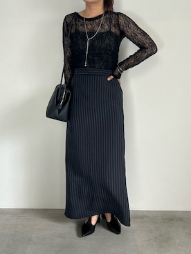 「select MOCA（セレクトモカ）のポインテッドTストラップパンプス（パンプス）」を使った、Renaさん（レディース・151cm・20代）の夏コーディネート