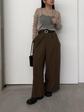 「select MOCA（セレクトモカ）のコームモチーフコードネックレス（ネックレス、ブラック系）」を使った、Renaさん（レディース・151cm）の夏コーディネート