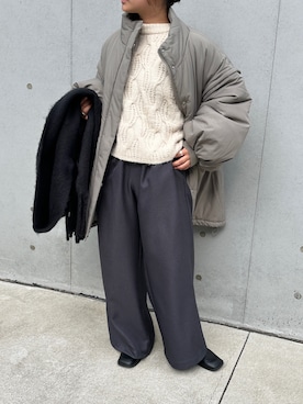 「アイテム（ダウンジャケット/コート）」を使った、Renaさん（レディース・151cm・20代）の秋コーディネート