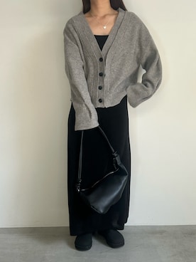 「アイテム（キャミソール）」を使った、Renaさん（レディース・151cm）の冬コーディネート