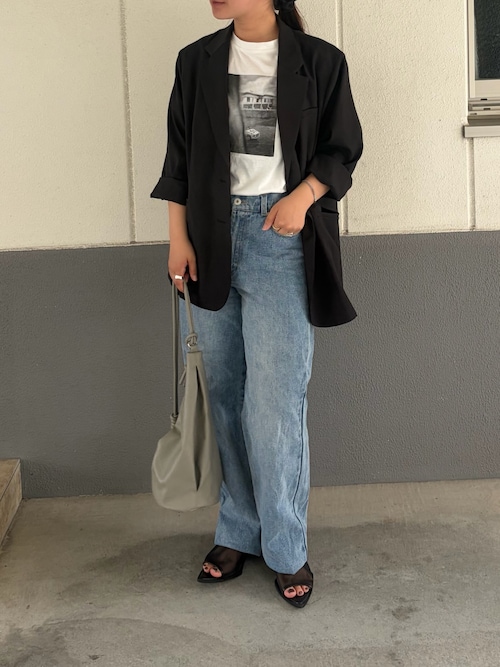 スラブストレートデニムパンツ