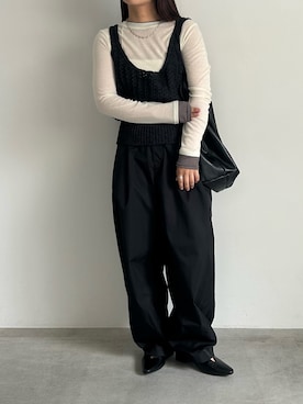 「アイテム（バレエシューズ）」を使った、Renaさん（レディース・151cm）の秋コーディネート