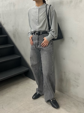 「グレー×ブラック」｜Renaさん（レディース・151cm）の春コーディネート