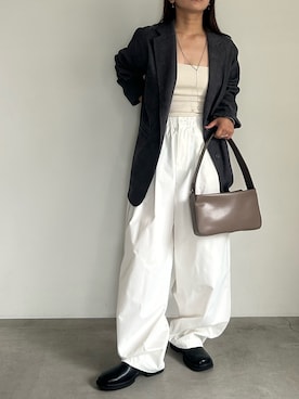「アイテム（テーラードジャケット）」を使った、Renaさん（レディース・151cm・20代）の夏コーディネート