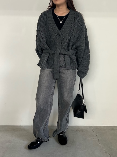 セール】【Et】Cable wide cardigan（カーディガン/ボレロ）｜select