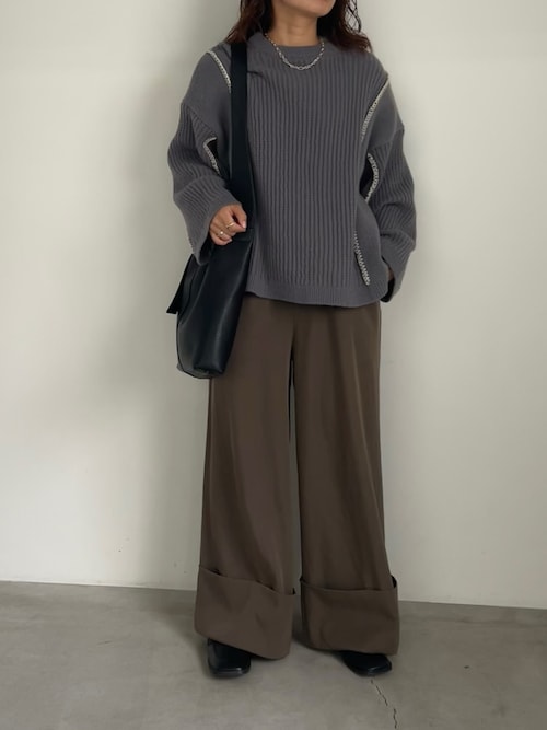 トップス RD-mocha 配色リンキングニットトップス（ニット/セーター）｜select MOCA