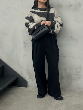 「アイテム（スリッポン）」を使った、Renaさん（レディース・151cm）の冬コーディネート