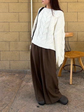 「アイテム（スリッポン）」を使った、Renaさん（レディース・151cm）の秋コーディネート
