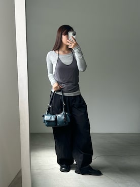 「アイテム（スリッポン）」を使った、Renaさん（レディース・151cm）の秋コーディネート