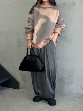 「アイテム（スリッポン）」を使った、Renaさん（レディース・151cm）の秋コーディネート