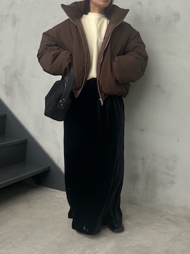 「アイテム（ローファー）」を使った、Renaさん（レディース・151cm）の秋コーディネート