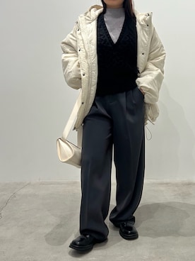 「アイテム（スリッポン）」を使った、Renaさん（レディース・151cm）の秋コーディネート