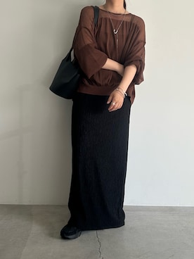 「アイテム（バングル/リストバンド）」を使った、Renaさん（レディース・151cm・20代）の夏コーディネート