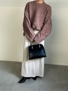 「select MOCA（セレクトモカ）のアイテム（スカート）」を使った、Renaさん（レディース・151cm）の秋コーディネート