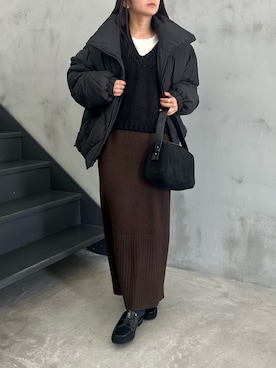 「アイテム（ダウンジャケット/コート）」を使った、Renaさん（レディース・151cm・20代）の秋コーディネート