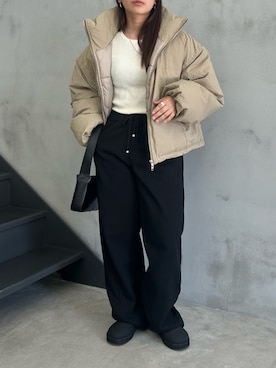 「アイテム（スリッポン）」を使った、Renaさん（レディース・151cm）の秋コーディネート