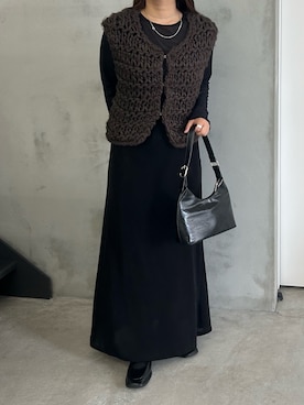 「秋服」｜「アイテム（ベスト）」を使った、Renaさん（レディース・151cm）の秋コーディネート