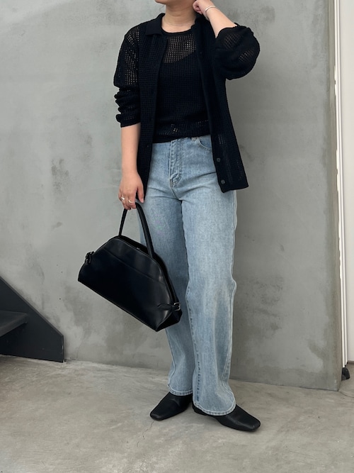 セール】【Et】Mesh Polo Knit Cardigan（カーディガン/ボレロ