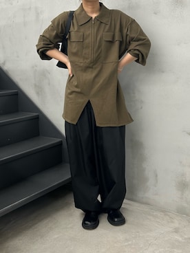 「アイテム（スリッポン）」を使った、Renaさん（レディース・151cm）の秋コーディネート