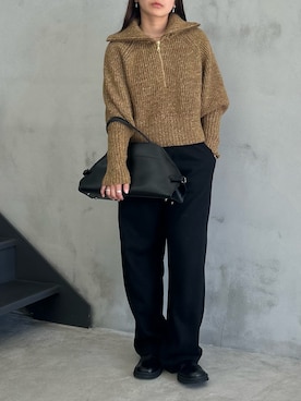 「アイテム（スリッポン）」を使った、Renaさん（レディース・151cm・20代）の秋コーディネート