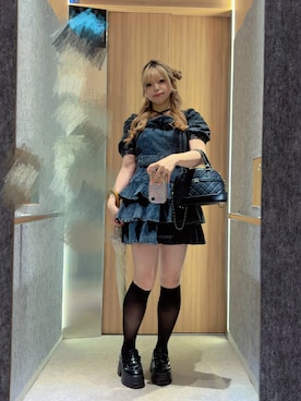 「Darich（ダーリッチ）のアイテム」を使った、𝕟𝕠𝕟さん（レディース・154cm）の夏コーディネート