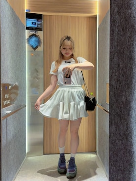 「スウェットスカート」｜𝕟𝕠𝕟さん（レディース・154cm）の夏コーディネート