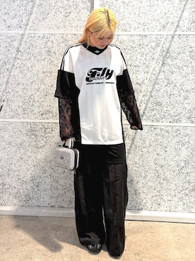 「アディダスオリジナルス」｜「アイテム（ハンドバッグ）」を使った、AMさん（レディース・160cm）の夏コーディネート