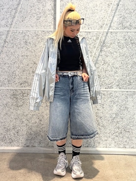 「アイテム（ジャージ）」を使った、AMさん（レディース・160cm）の秋コーディネート
