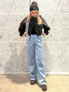 「adidas（アディダス）のアイテム（スウェットパンツ）」を使った、AMさん（レディース・160cm）の秋コーディネート