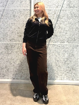 「アイテム（ジャージ）」を使った、AMさん（レディース・160cm）の秋コーディネート