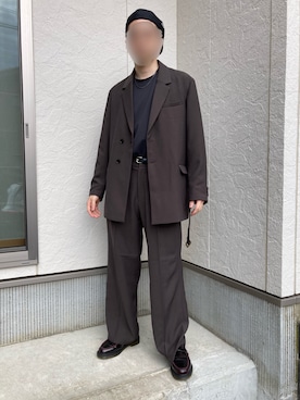 「tk.TAKEO KIKUCHI」｜「アイテム（ハンチング/ベレー帽）」を使った、ミルコクロコップさん（メンズ・173cm）の夏コーディネート