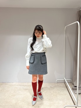 「ブラウスコーデ」｜MIRO AMURETTEさん（レディース・148cm）の冬コーディネート