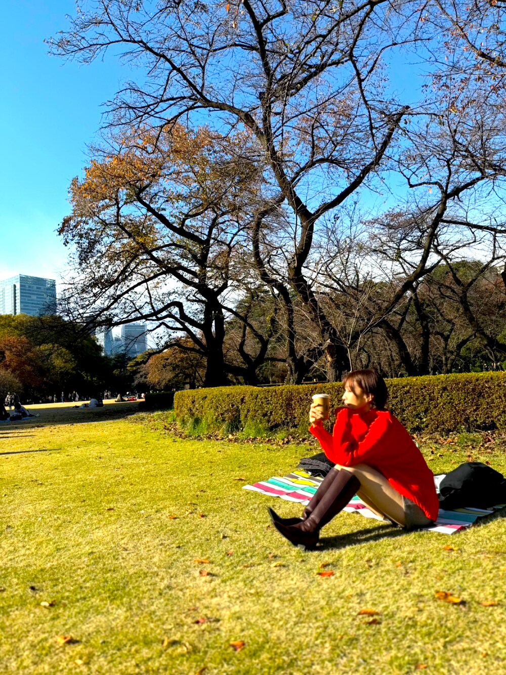 「ニットコーデ、GU、ロぺピクニック(ROPE' PICNIC)、VIS、ニット、ブーツ」｜「GUのアイテム（その他パンツ、グレー系）」を使った、jilconiaさん（レディース・167cm）の冬コーディネートの1枚目の写真