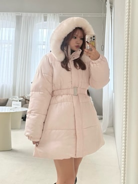 「アイテム（ダウンジャケット/コート）」を使った、makiさん（レディース・151cm）の秋コーディネート