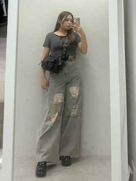 「韓国」｜makiさん（レディース・151cm）の夏コーディネート