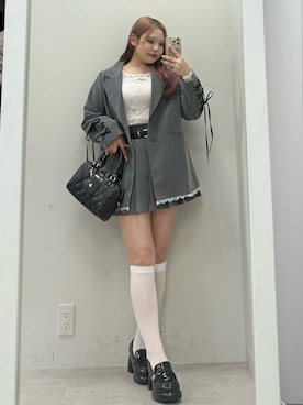 「アイテム（テーラードジャケット）」を使った、makiさん（レディース・151cm）の夏コーディネート