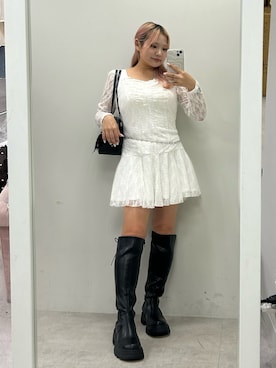 「韓国コーデ」｜「アイテム（ワンピース/ドレス）」を使った、makiさん（レディース・151cm）の夏コーディネート