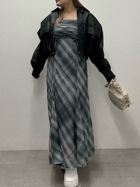 「アイテム（ブルゾン）」を使った、makiさん（レディース・151cm）の夏コーディネート