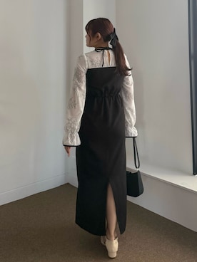 「アイテム（ドレス）」を使った、makiさん（骨格ストレート・レディース・151cm）の冬コーディネート