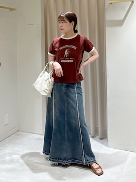 「アイテム（トートバッグ）」を使った、maayaさん（骨格ストレート・レディース・157cm）の夏コーディネート
