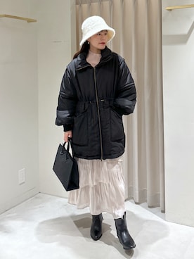 「FREE'S MART（フリーズマート）のアイテム（その他アウター）」を使った、maayaさん（レディース・157cm）の冬コーディネート