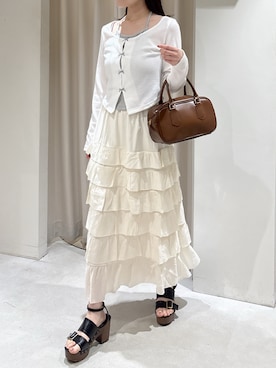 「FREE'S MART（フリーズマート）のアイテム（トップス）」を使った、maayaさん（レディース・157cm）の春コーディネート