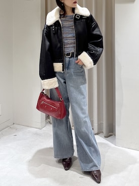 「FREE'S MART（フリーズマート）のアイテム（パンツ）」を使った、maayaさん（レディース・157cm）の秋コーディネート