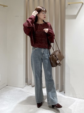 「アイテム（メガネ）」を使った、maayaさん（レディース・157cm）の秋コーディネート