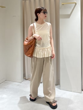 「ベージュコーデ」｜maayaさん（レディース・157cm）の夏コーディネート