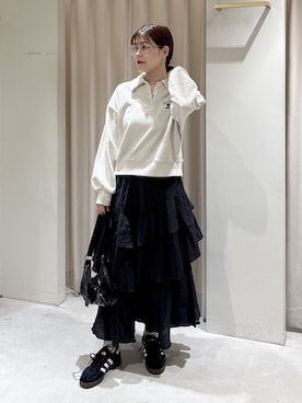 「アイテム（メガネ）」を使った、maayaさん（レディース・157cm）の秋コーディネート