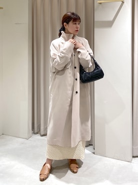 「FREE'S MART（フリーズマート）のアイテム（トレンチコート）」を使った、maayaさん（レディース・157cm）の春コーディネート