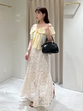「FREE'S MART（フリーズマート）のアイテム（スカート）」を使った、maayaさん（レディース・157cm）の夏コーディネート