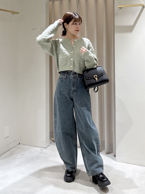 ◇【3サイズ展開XS-M】デニムエッグパンツ【低身長サイズ有】（デニム